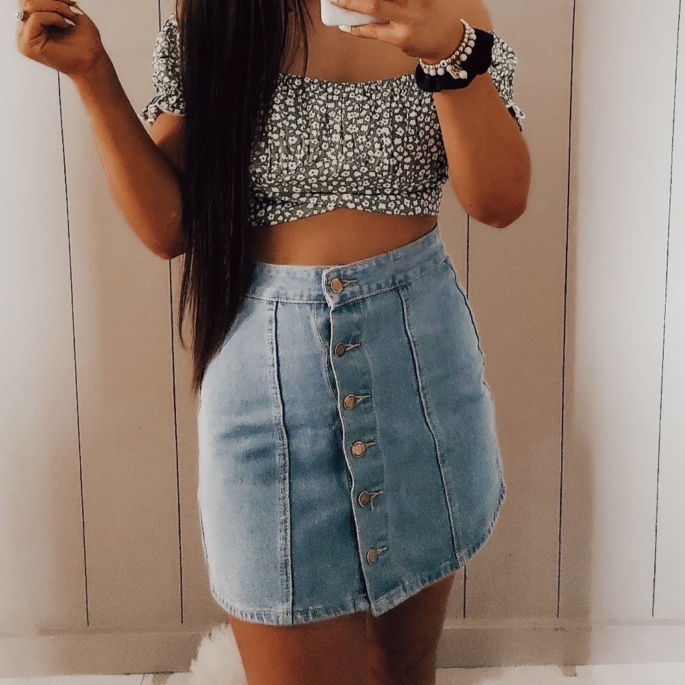 90s style Denim Skirt